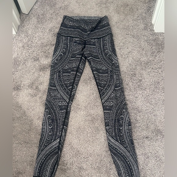 Lululemon Wunder Under Hi-Rise Tight Pant Hi-rise 50 Ice Grey Black 6 - Picture 4 of 7